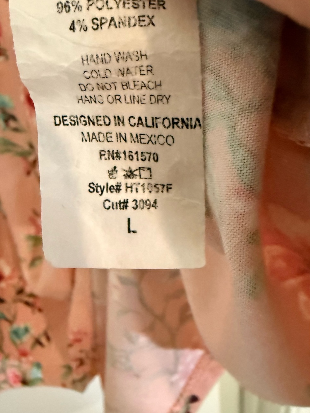 Haptics Pink Floral Top - Picture 3 of 6